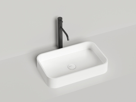 Раковина из искусственного камня S-Stone Salini CALLISTA 1101204SM 50х30 накладная цвет белый без отверстий под смеситель
